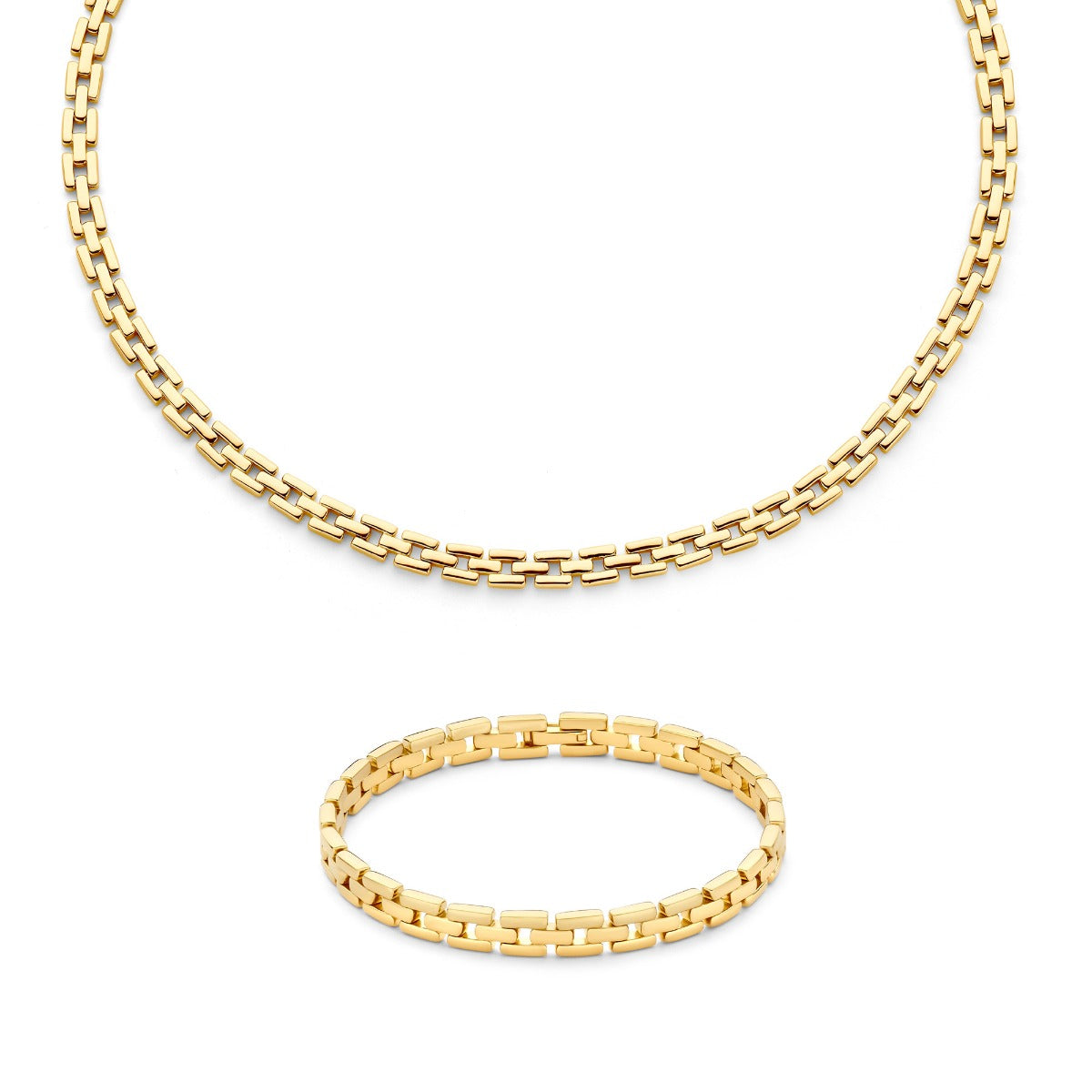 Parte Di Me Sorprendimi 925 Sterling Silver Gold Plated Necklace and Bracelet Giftset PDM90078
