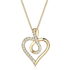 Elli 925 Sterling Silver Necklace with Zirconia 2004-BF-0007654-001