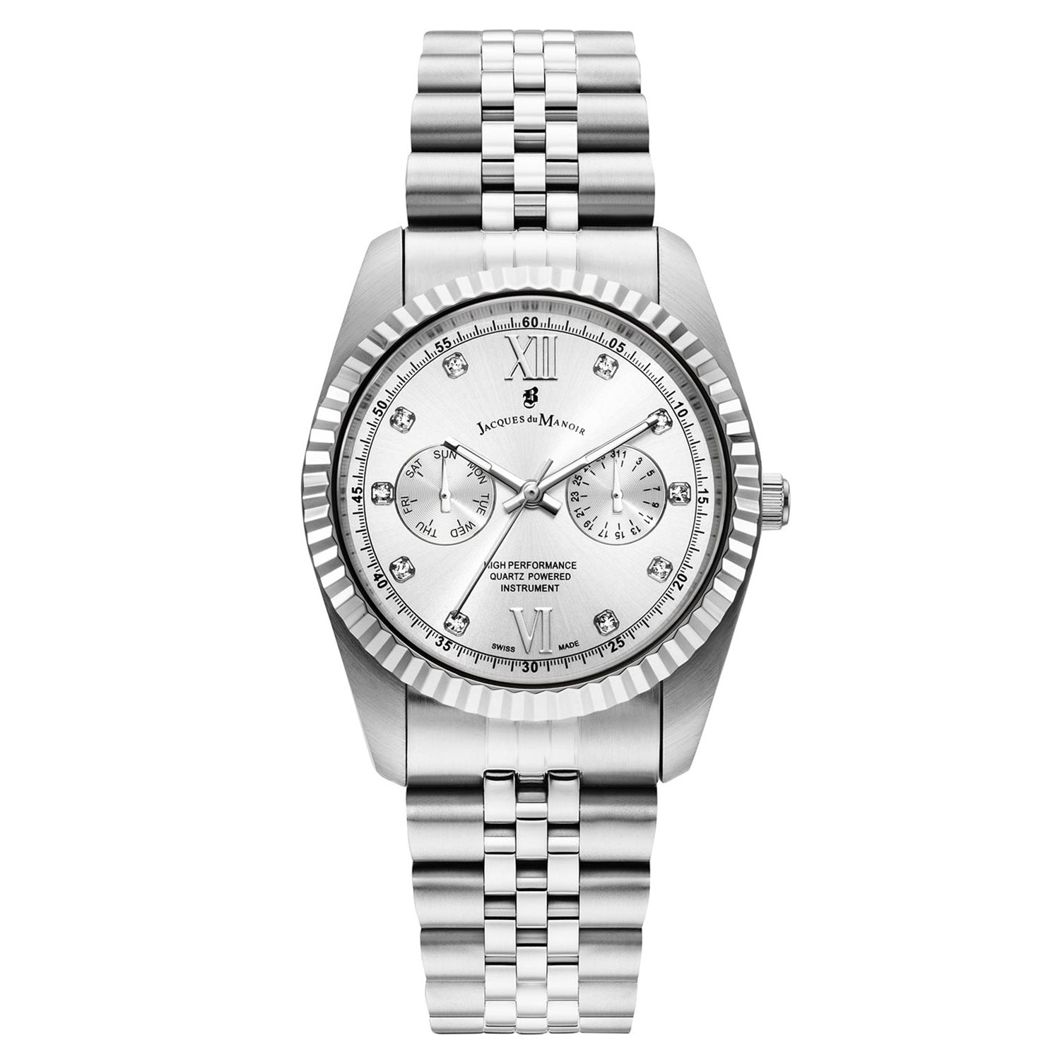 Jacques du Manoir Inspiration Multifunction Silver-Coloured Stainless Steel Unisex Watch JWN06101