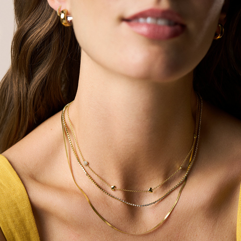 Fossil Sutton Brass Women's Necklace JA7298710-zoom-