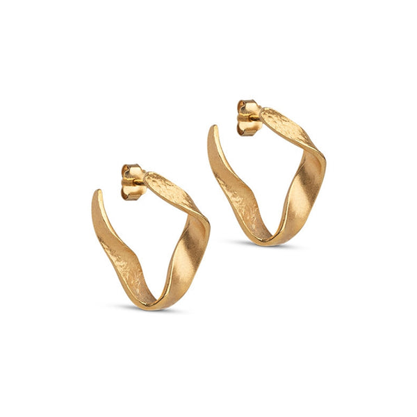 ENAMEL Copenhagen Dalia 925 Sterling Zilveren Oorbellen Gold Plated E344GM