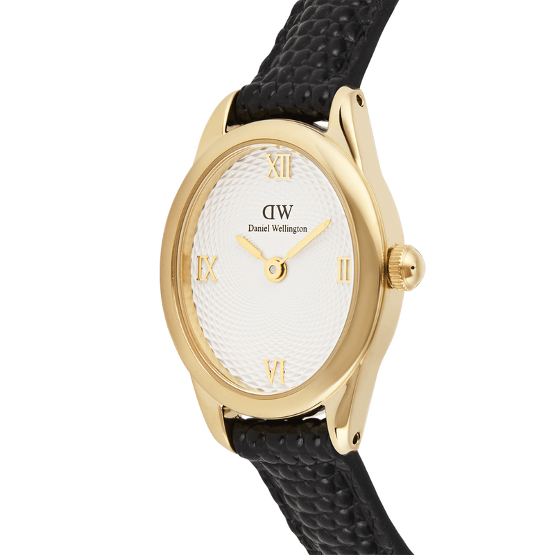 Daniel Wellington Ophelia Mini Black Lizard Goudkleurig Dameshorloge DW00100890-zoom-