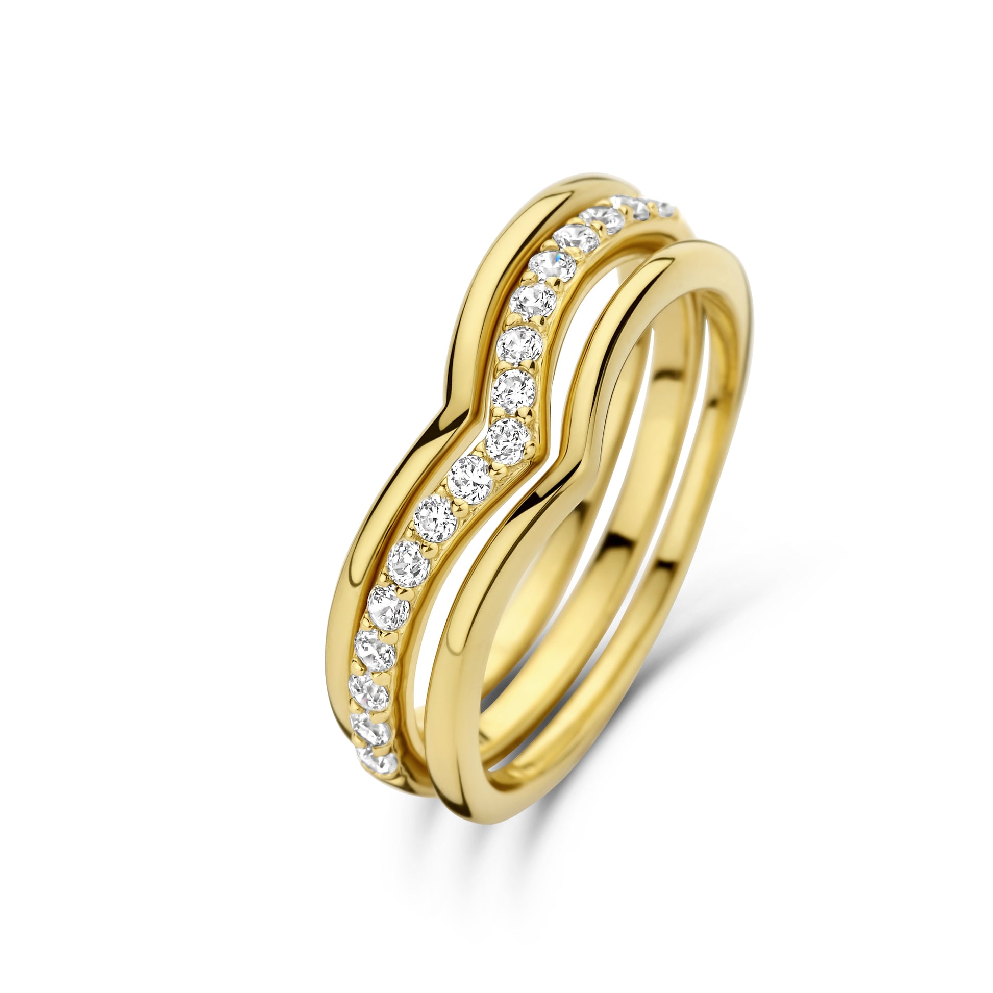 Parte Di Me Santa Maria della Base 925 sterling zilveren gold plated ringen PDM33034-58