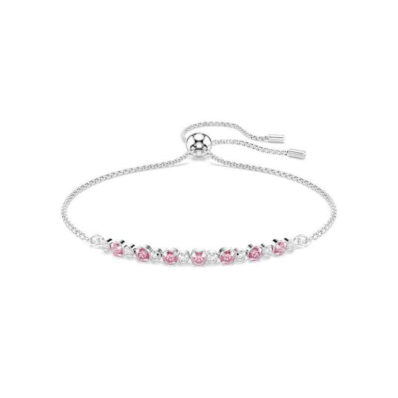 Swarovski Matrix Tennis Zilverkleurige Armband met Roze Accenten 5763042-zoom-