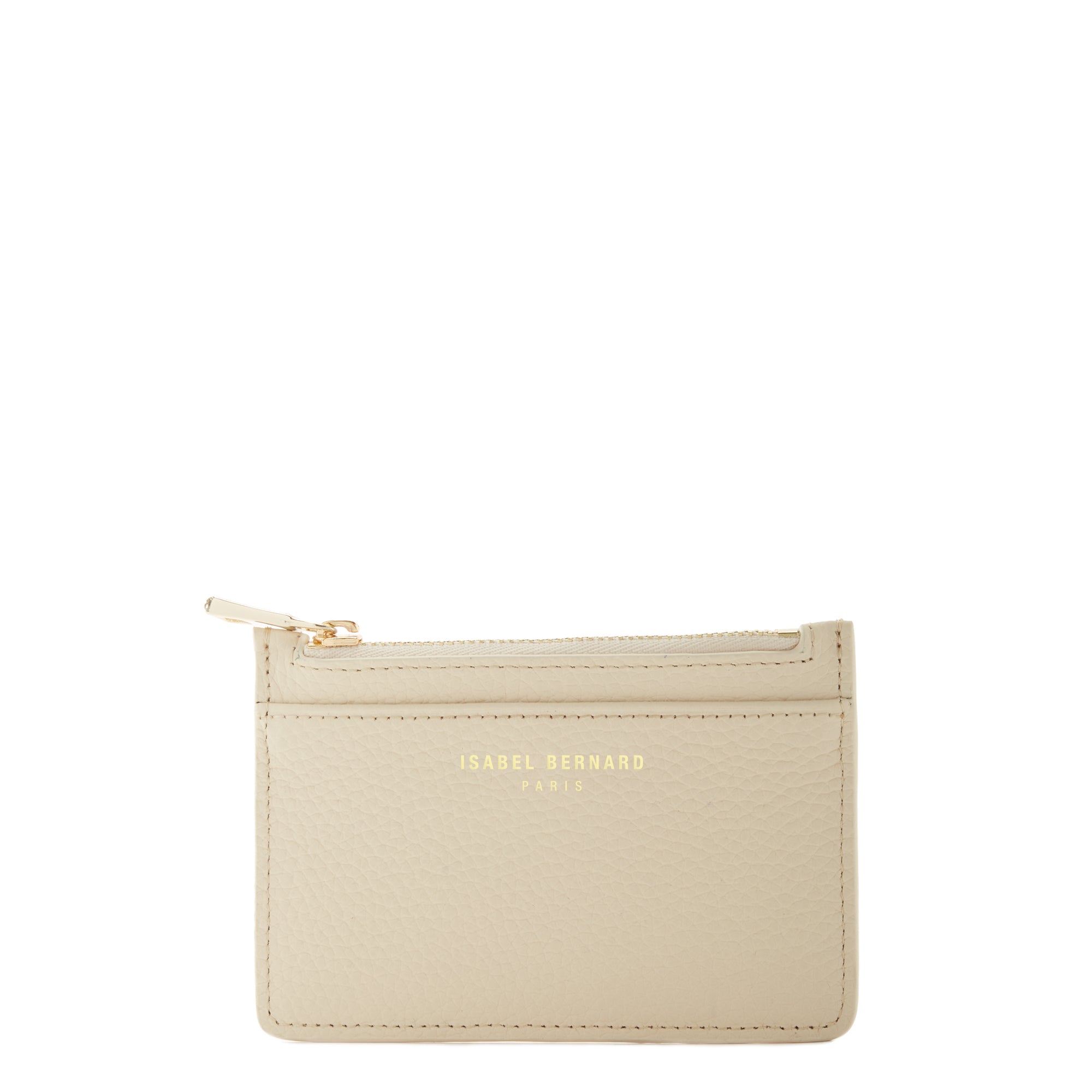 Isabel Bernard Honoré Aveline crème Leather Card Holder made of Calfskin IB27021