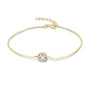 Violet Hamden Venus 925 Sterling Zilveren Gold Plated Armband met Geboortesteen VH320010-FEB
