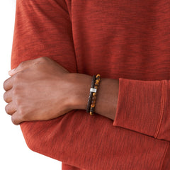 Fossil Vintage Bruine Armband JF03118040 (Lengte: 18.00 - 19.50 cm)