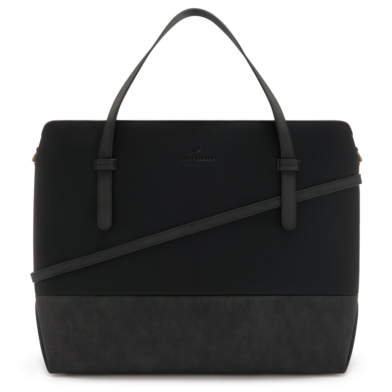 Violet Hamden Essential Bag Zwarte Schoudertas met 13 inch Laptopvak VH25034-zoom-
