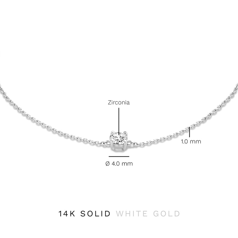 Isabel Bernard 14 Karaat Witgouden Saint Germain Faïs Armband IB320105 (Lengte: 16.50-18.50 cm)-zoom-