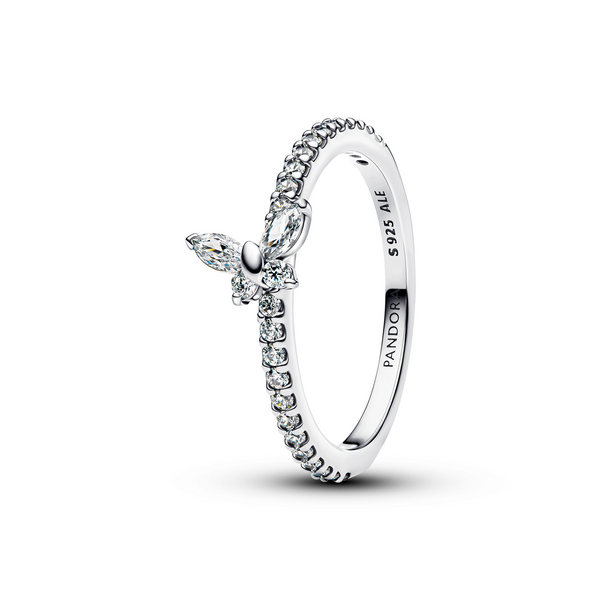 Pandora Timeless 925 Sterling Silver Sparkling Butterfly Ring 194269C03