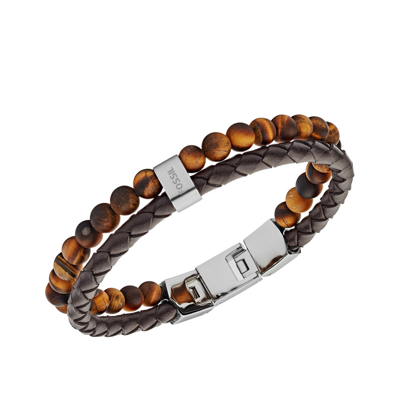 Fossil Vintage Bruine Armband JF03118040 (Lengte: 18.00 - 19.50 cm)-zoom-