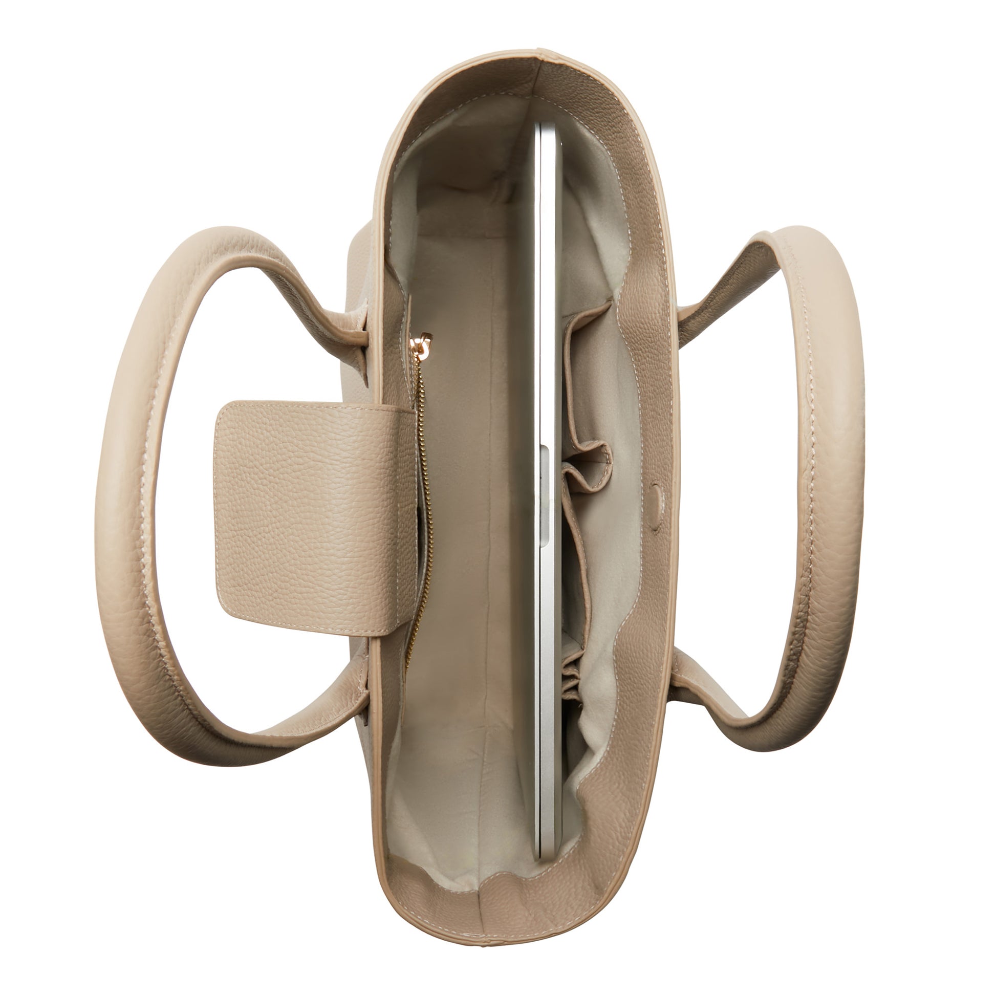 Isabel Bernard Honoré Lysanne Taupe Calfskin Shopper IB25023