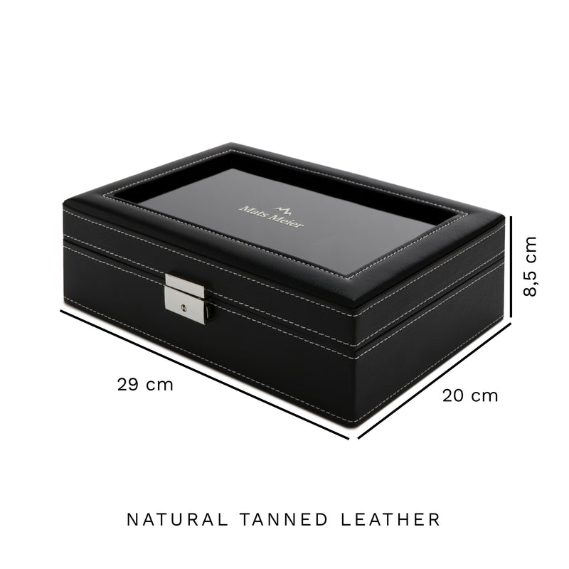 Mats Meier Mont Fort Zwarte Horlogebox voor 8 Horloges MM-Watchbox-1904-zoom-