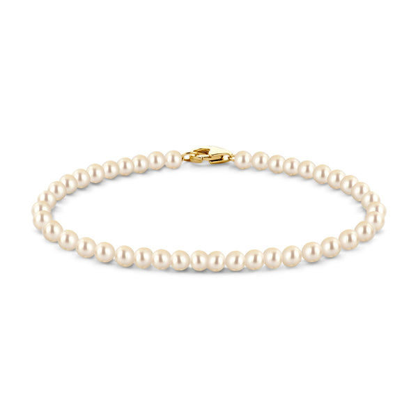 Parelarmband ø 4.2 mm met 14k goud