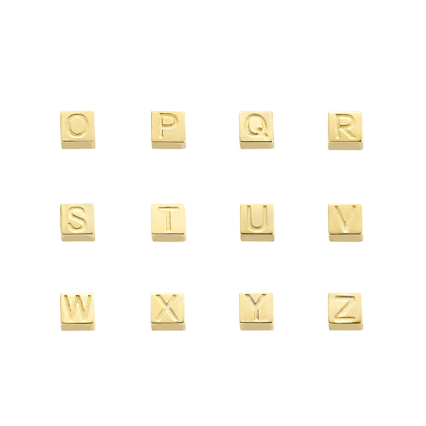 Isabel Bernard Le Carré Felie 14 Carat Golden Initial Charm cube IB340043