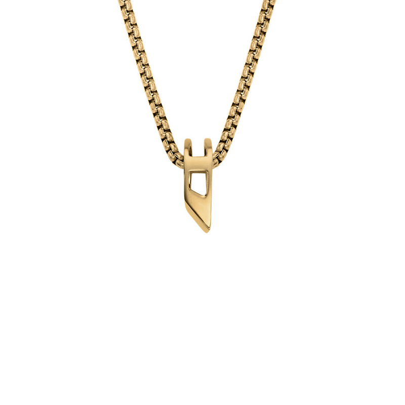 Diesel D Logo Stainless Steel Unisex Necklace DX1670710-zoom-