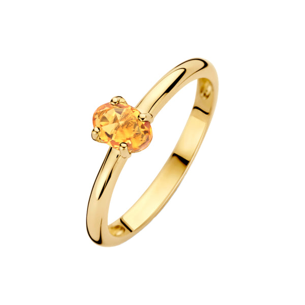 Ring met Citrien steen 14k goud