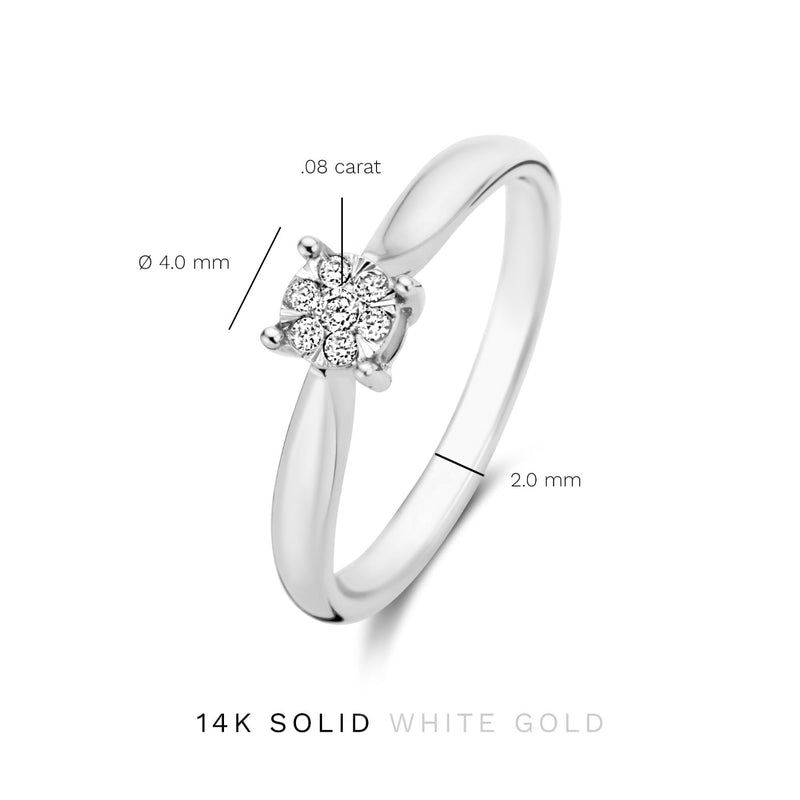Isabel Bernard De la Paix Hanaé 14 karaat witgouden ring | diamant 0.08 ct | IBD330009-50-zoom-