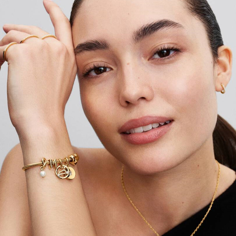 Pandora Moments Gold Plated Bracelet 563050C00-17-zoom-