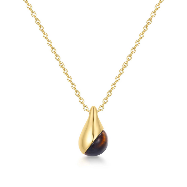 Ania Haie Lady Cozy Gold Coloured Tiger Eye Necklace 2002-AH-N068-05G
