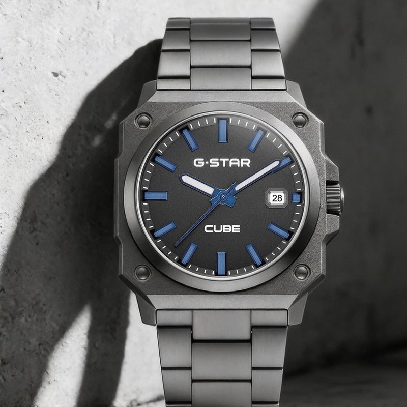 G-STAR Cube Gunkleurig Analoog Herenhorloge GSW.508.07-zoom-