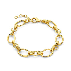 Parte Di Me Bibbiena Poppi Clara 925 Sterling Silver Gold Plated Link Bracelet PDM32140