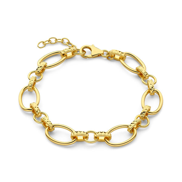 Parte Di Me Bibbiena Poppi Clara 925 Sterling Zilveren Gold Plated Schakelarmband PDM32140