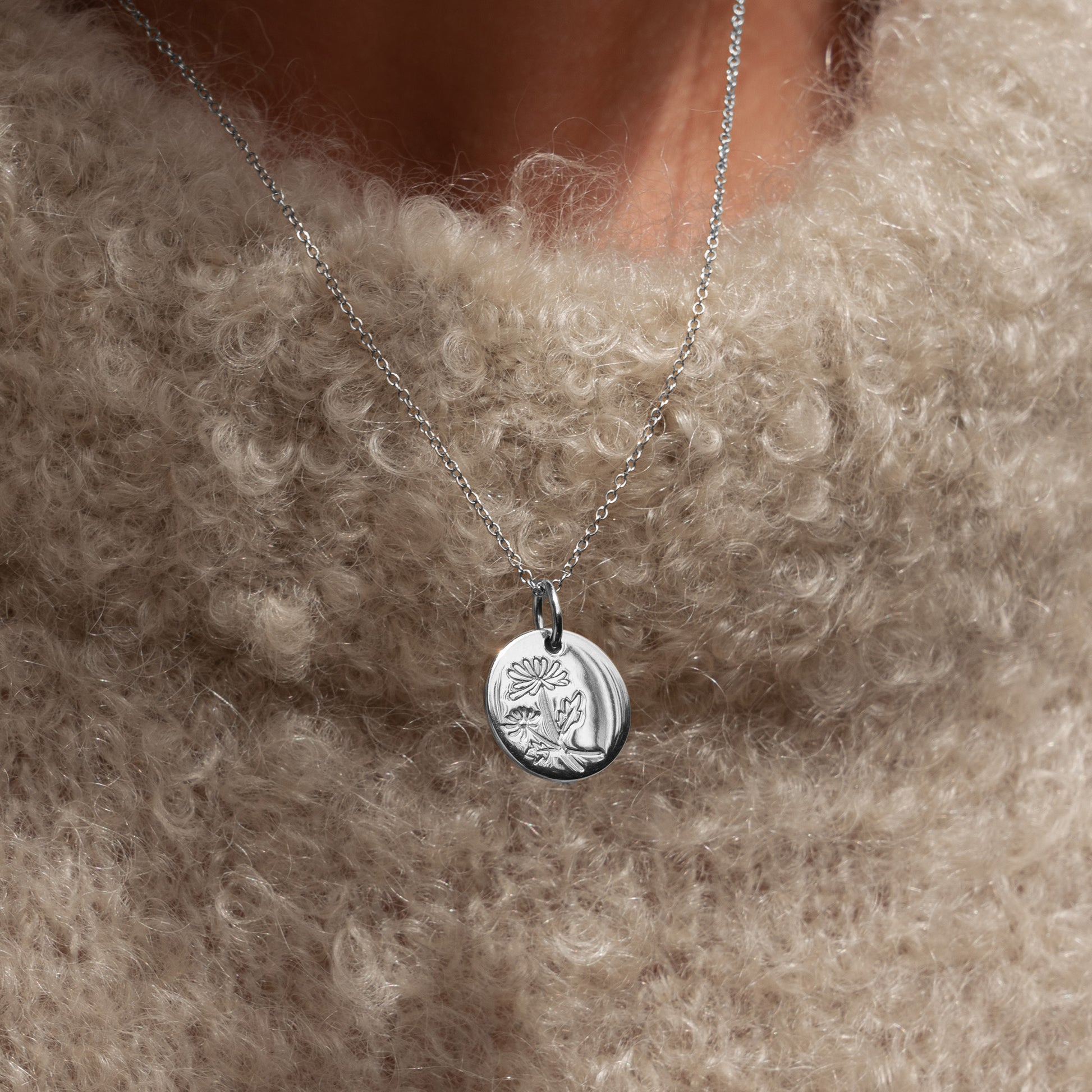 Violet Hamden Venus 925 Sterling Silver Necklace with Birthflower VH340026-JUN
