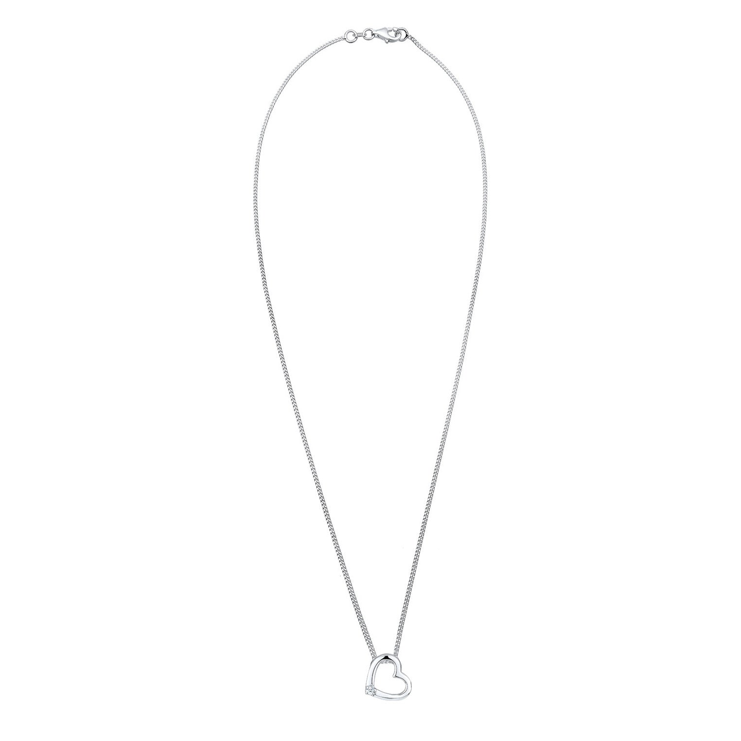 Elli 925 Sterling Silver Necklace with Diamond (0.015 ct) 2004-BF-0007687-001