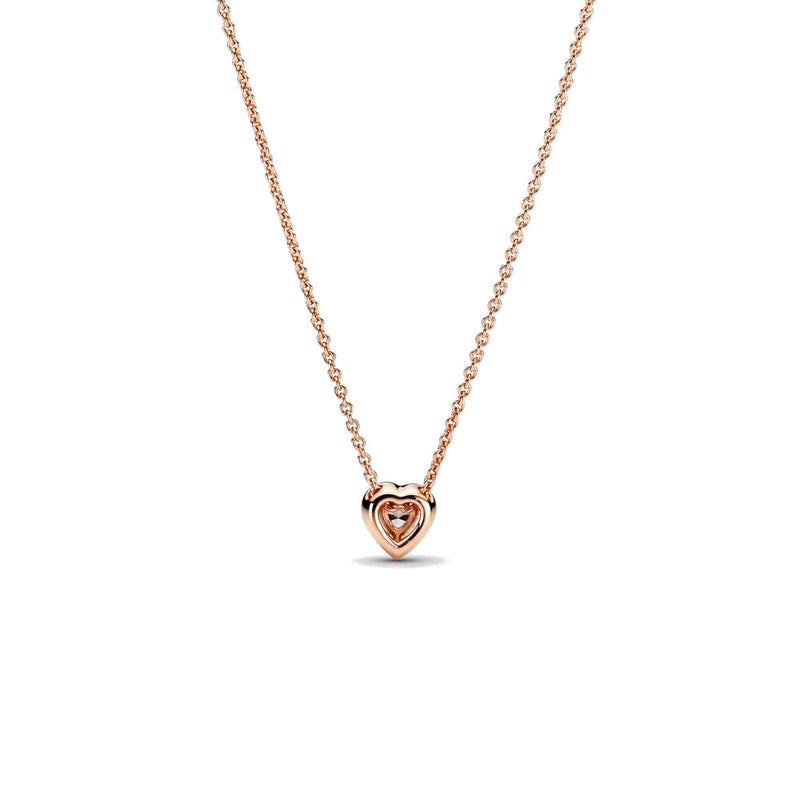 Pandora Timeless Sparkling Heart Necklacewith14 Carat RoseGold Plating 388425C01-45 (Length: 45.00 cm)-zoom-