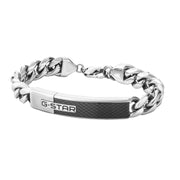G-STAR Mtrx Zilveren en Zwarte Stalen Armband GSJ.105.02