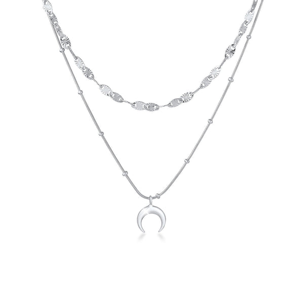 Elli 925 Sterling Silver Layered Link Chain Necklace 2004-BF-0008191-001