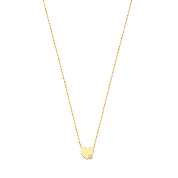 De la Paix Léna 14 karaat gouden ketting met diamant 0,02 karaat