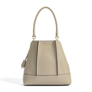 Isabel Bernard Femme Forte Macie Taupe Kalfsleren Schoudertas IB25074-078
