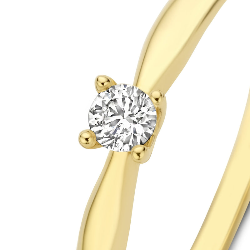 Isabel Bernard De la Paix Christine 14 karaat gouden ring | diamant 0.10 ct | IBD330003-56-zoom-
