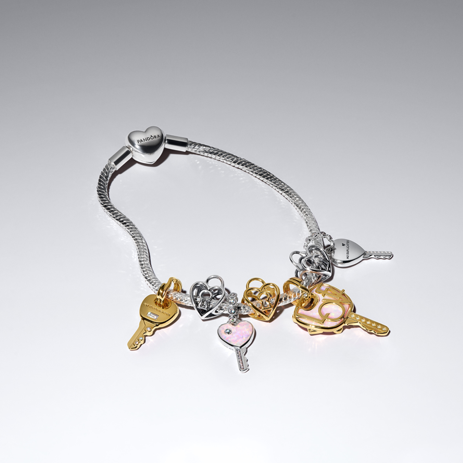 Pandora Moments Gold Plated Openwork Heart Padlock Charm 764358C00