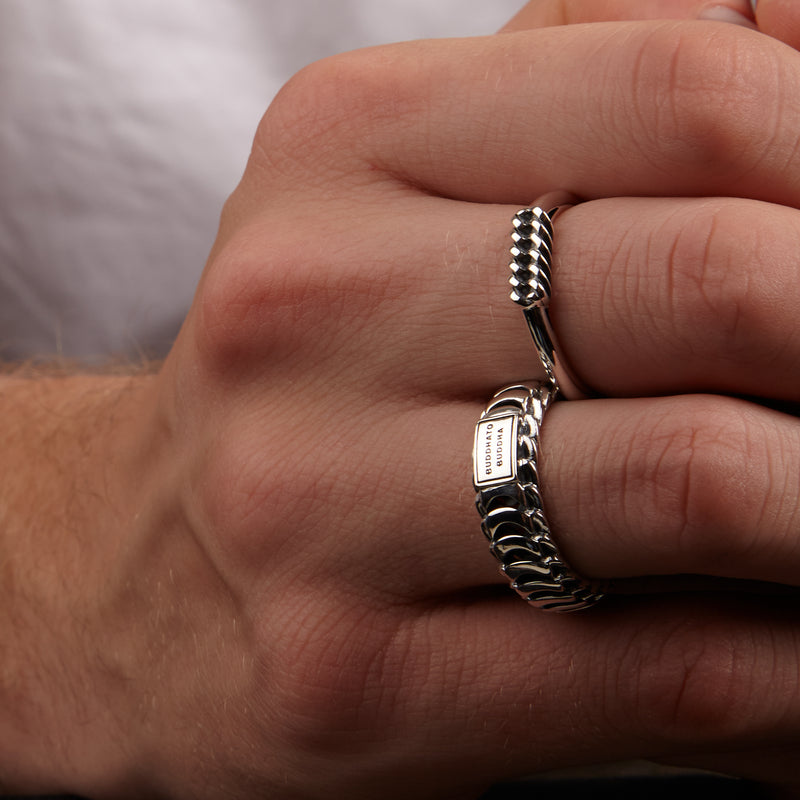 Buddha to Buddha 602 Lars Small Silver Ring (maat 16)-zoom-