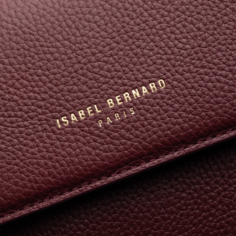 Isabel Bernard Femme Forte Heline Bordeaux Kalfsleren Handtas IB21121-zoom-