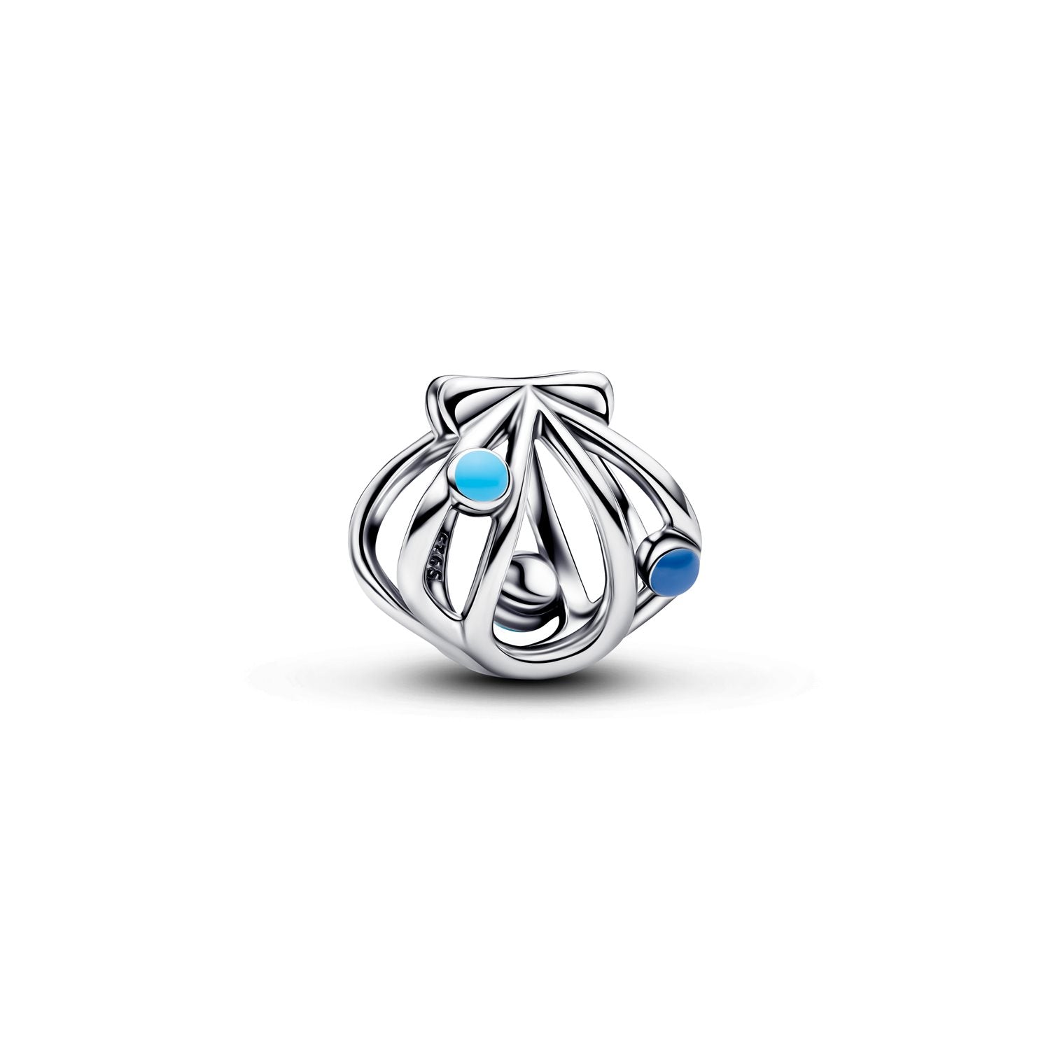 Pandora Moments 925 Sterling Silver Enamel Openwork Shell Charm 794695C01