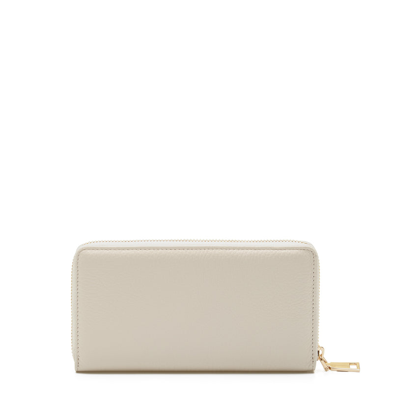 Isabel Bernard Honoré Léa Beige Kalfsleren Ritsportemonnee IB23012-zoom-