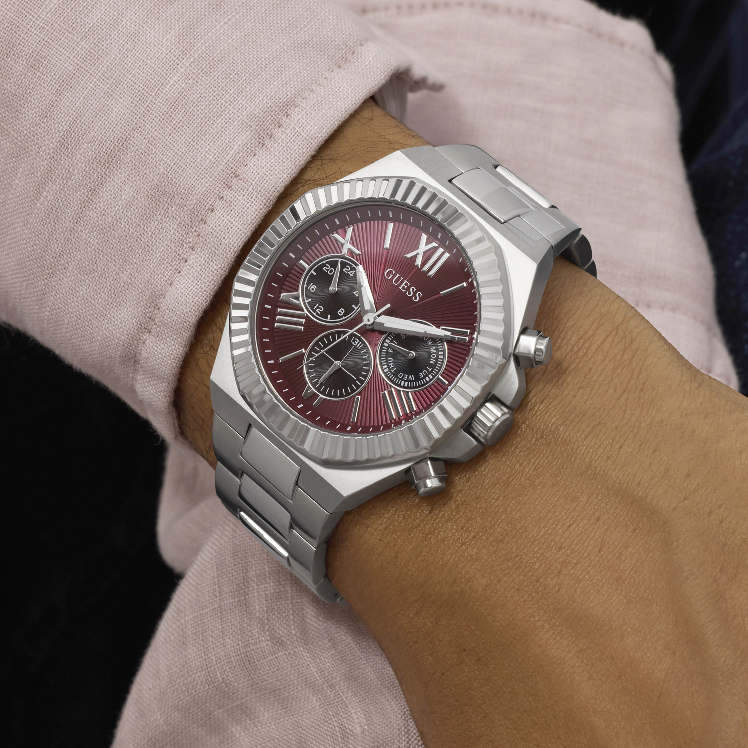 Guess Equity Bordeaux Men's Watch GW0703G7