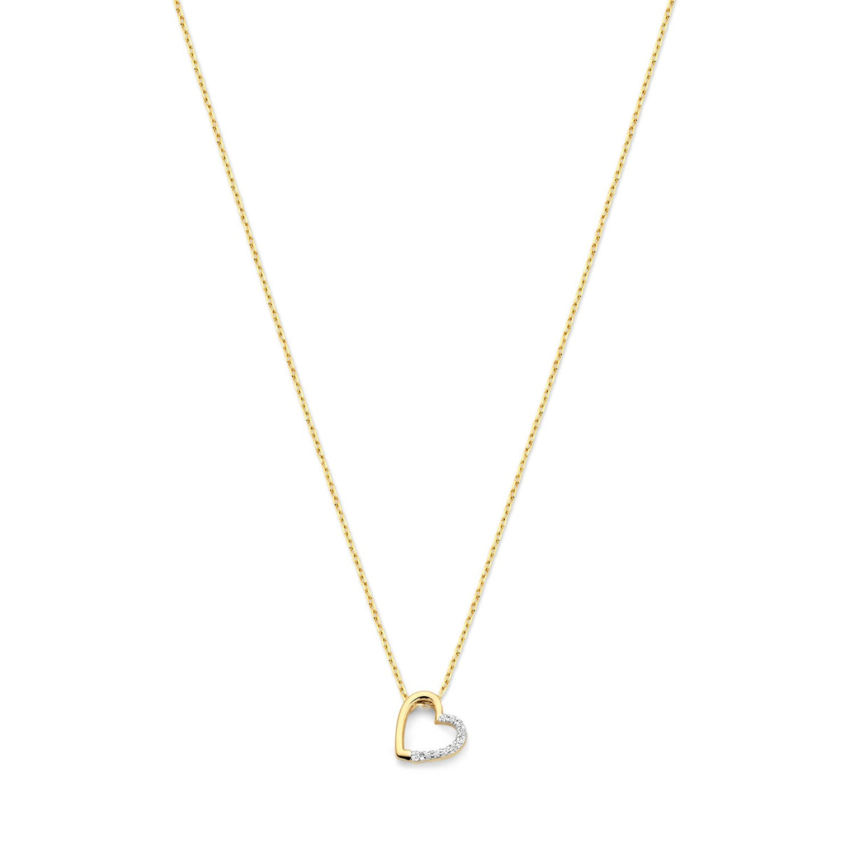 Isabel Bernard De la Paix Léna 14 karat gold necklace with diamond 0.03 carat IBD350029