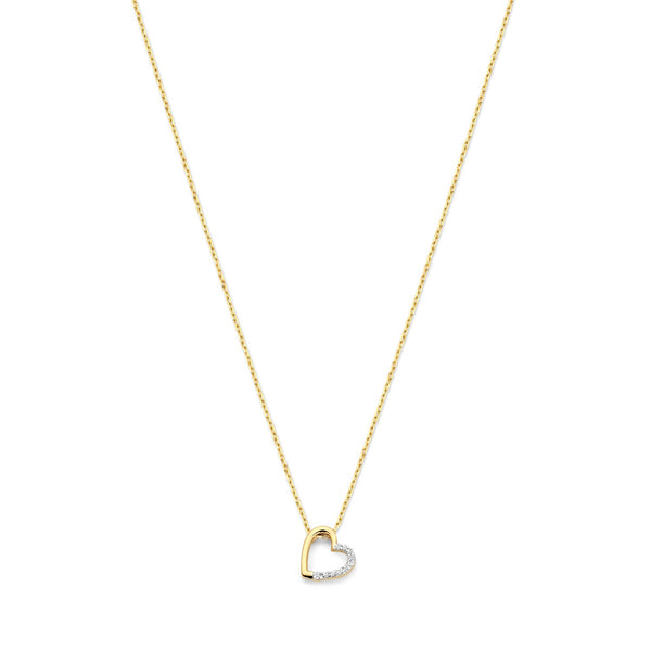 De la Paix LÃ©na 14 karaat gouden ketting met diamant 0.03 karaat