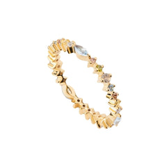 P D Paola Color 925 Sterling Silver Ring with Gold Plating AN01-C80-14