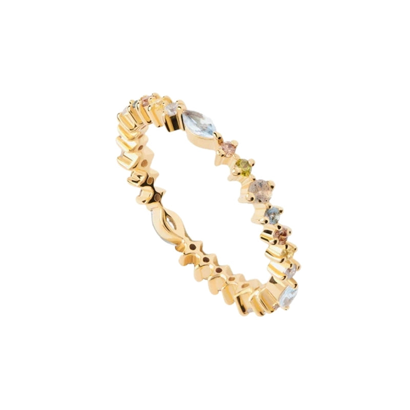 P D Paola Color 925 Sterling Silver Ring with Gold Plating AN01-C80-14-zoom-