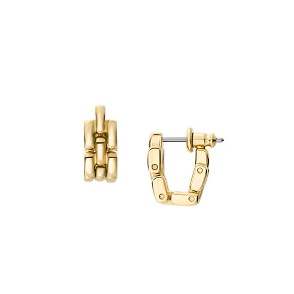 Fossil Arden Gold Coloured Stainless Steel Earrings JF04902710