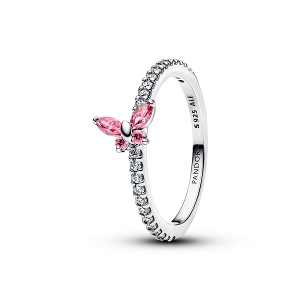 Pandora Timeless 925 Sterling Silver Sparkling Butterfly Ring 194269C02