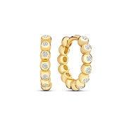 Beloro Jewels Monte Napoleone Elena 9 karaat oorringen met zirkonia steentjes (8,3 mm) BO360114