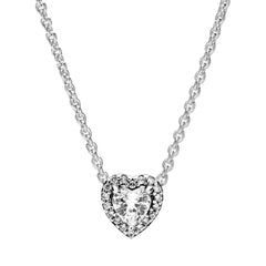 Pandora Stories 925 Sterling Silver Heart Necklace 398425C01-45 (Length: 45.00 cm)