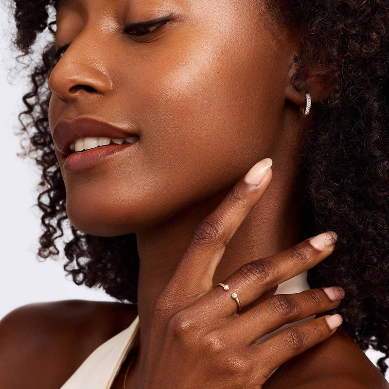 Isabel Bernard De la Paix Flavie 14 Karat Gold Ring With Diamond 0.08 Carat IBD330032-58-zoom-